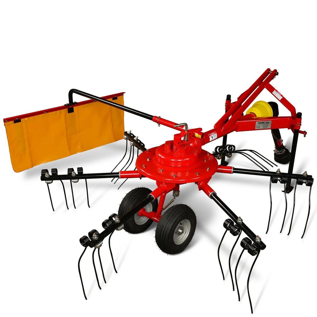 MechMaxx HT100 Hay Rake 100" 3-Point Hitch 6 Rotary Pull-Type Tedder 15-50 HP New