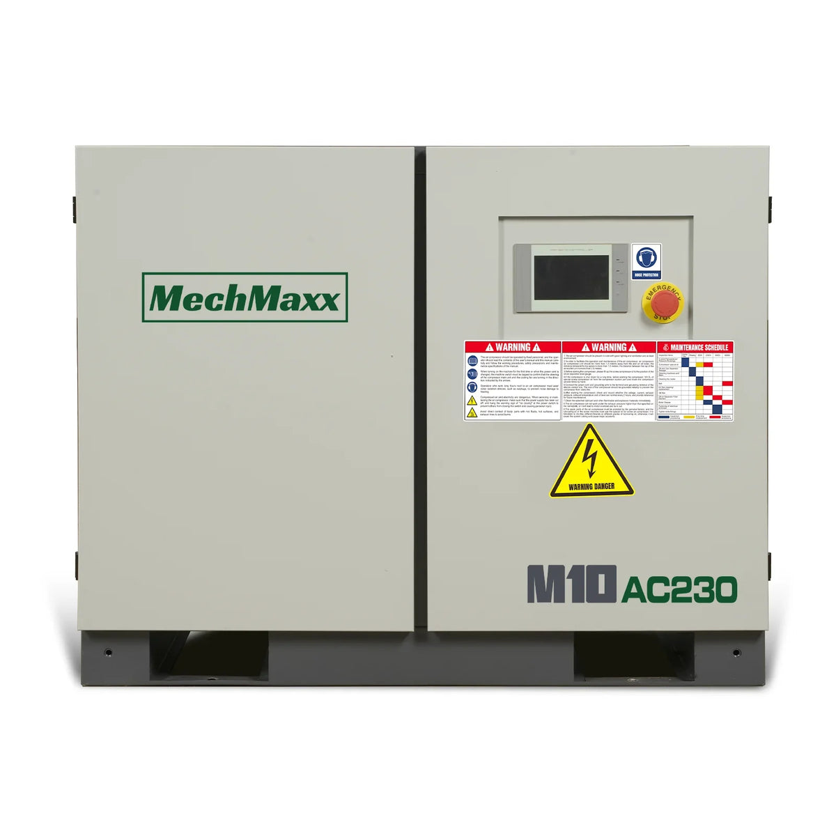 MechMaxx M10AC230 Air Compressor 10HP Rotary Screw 32 CFM 116 PSI 230V 3-Phase Industrial-Grade New