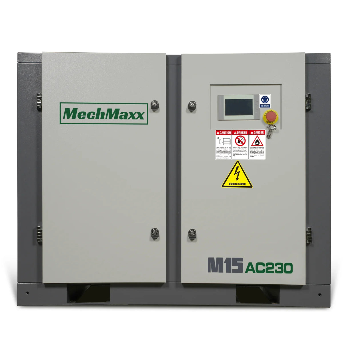 MechMaxx M15AC230 Air Compressor 15HP Rotary Screw 45 CFM 116 PSI 230V 3-Phase Industrial-Grade New