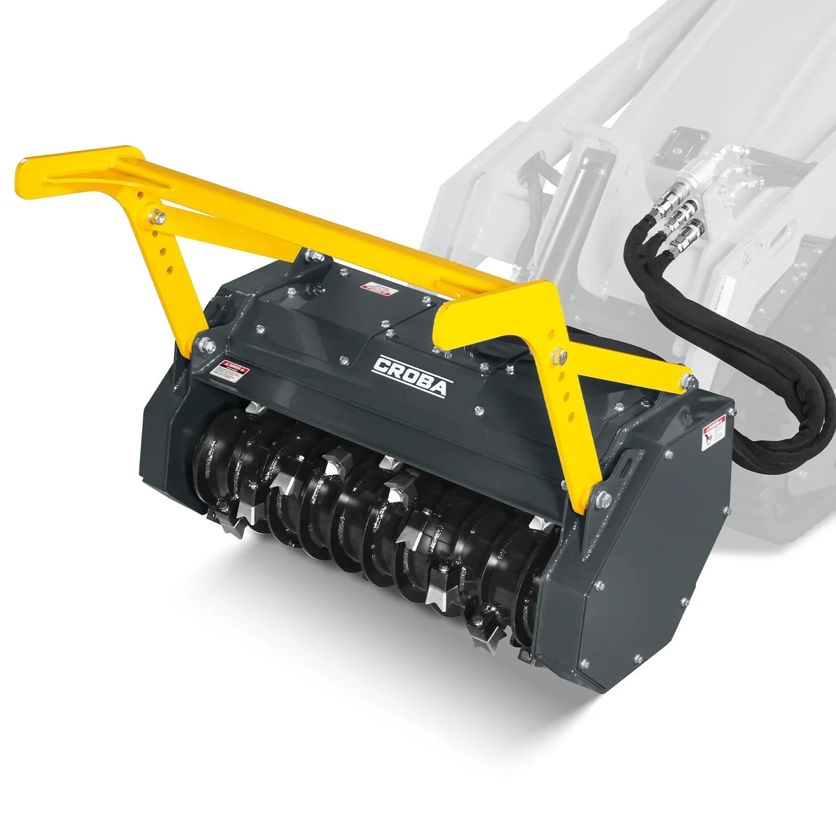 MechMaxx MCH37 Skid Steer Mulcher 37" Mini Drum Forestry Brush Mulcher Attachment 11 to 16 GPM New
