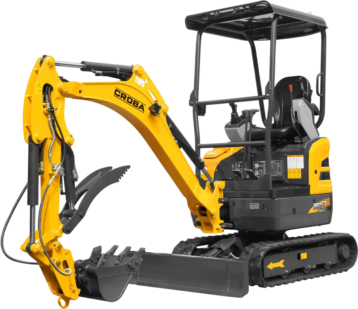 MechMaxx MEC17 Mini Excavator Compact Kubota D902 Engine 95" Max Digging Depth 1.7 Ton 4190 lbs Operating Weight New