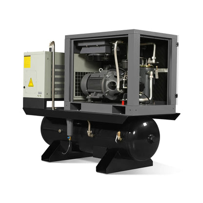MechMaxx ML10 Air Compressor 10HP Rotary Screw with Dryer 66-Gal ASME Tank 32 CFM 116 PSI 230V 3-Phase Industrial Grade New
