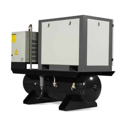 MechMaxx ML1046 Rotary Screw Air Compressor 10HP Combined with Dryer 66-Gal ASME Tank 32 CFM 116 PSI 460V 3-Phase Industrial Grade New