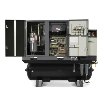 MechMaxx ML2046 Air Compressor 20HP Rotary Screw with Dryer 105-Gal ASME Tank 78 CFM 116 PSI 460V 3-Phase Industrial Grade New