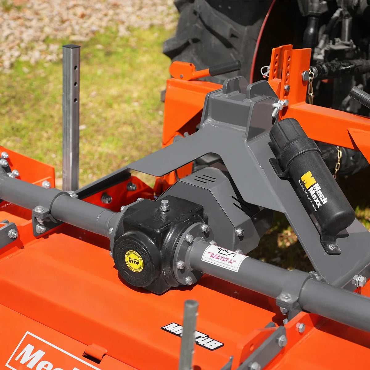 MechMaxx MRT48 Rotary Tiller 48" 3 Point Hitch Cat. 1 & 2 Gear Drive PTO Shaft Included Slip Clutch 25-50 HP New