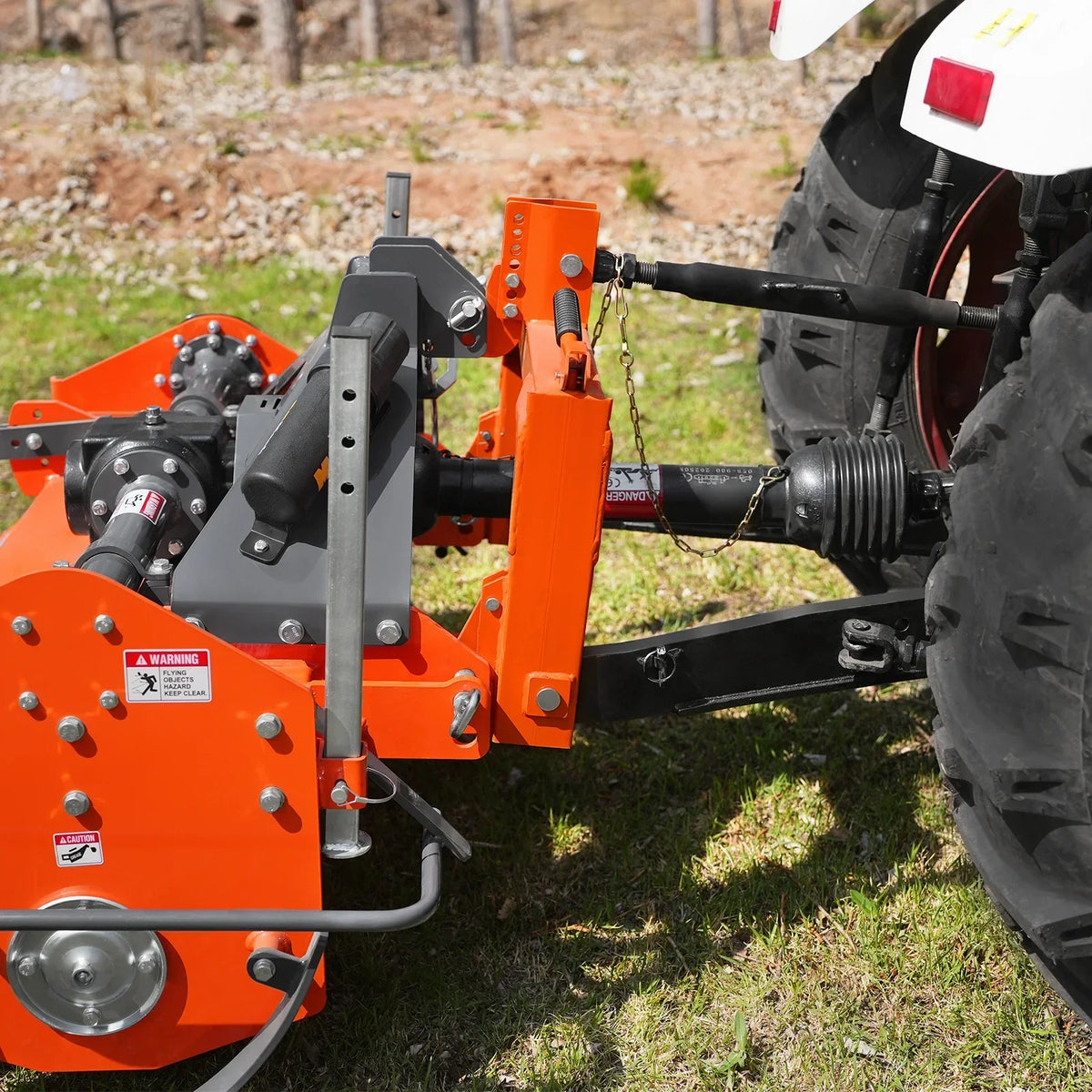 MechMaxx MRT48 Rotary Tiller 48" 3 Point Hitch Cat. 1 & 2 Gear Drive PTO Shaft Included Slip Clutch 25-50 HP New