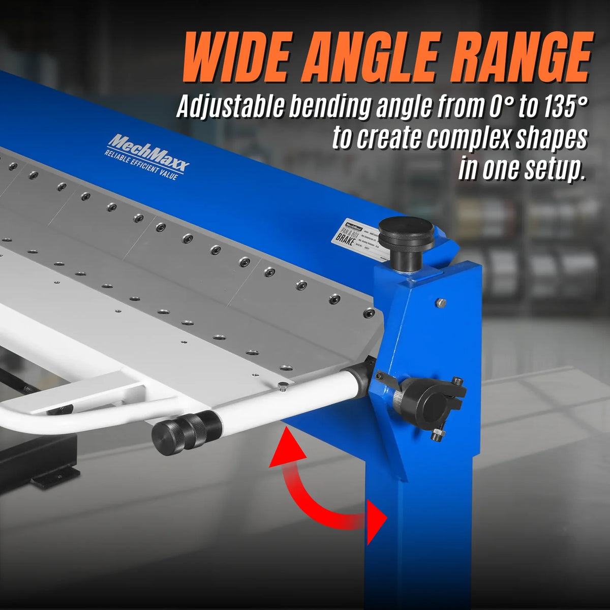 MechMaxx PB2A5014' Clamp Pan and Box Brake 50" Industrial Heavy Duty Sheet Metal Folding Machine 0-135° Bending Angle 1.9" Clamping Lift 2" Box Depth New