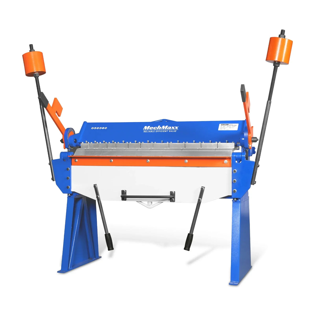 MechMaxx PB4812 Pan and Box Brake 48" Manual Heavy Duty 12 Gauge Mild Steel 135° Bending Angle Individual Bending Fingers New