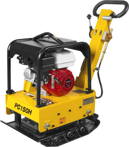 MechMaxx PC150H Plate Compactor Honda GX160 Reversible with Wheel Kit Extension Plates 5625 lbs Centrifugal Force New
