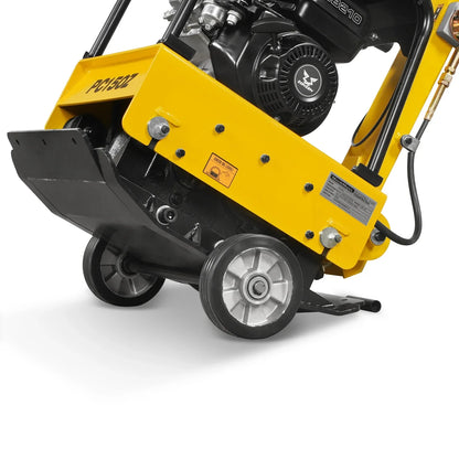 MechMaxx PC150Z Plate Compactor 5.8 HP Reversible with Wheel Kit Extension Plates 5625 lb Centrifugal Force New