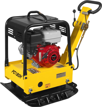 MechMaxx PC180H Plate Compactor Honda GX270 Reversible Wheel Kit Extension Plates 6750 lb Centrifugal Force New
