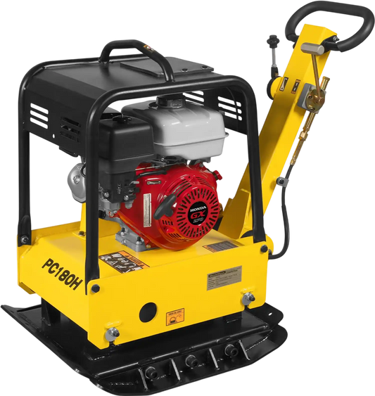 MechMaxx PC180H Plate Compactor Honda GX270 Reversible Wheel Kit Extension Plates 6750 lb Centrifugal Force New