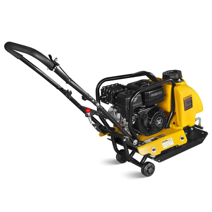 MechMaxx PC80Z Plate Compactor 5.8 HP Vibratory with Wheel Kit 3150 lbs Centrifugal Force for Soil Gravel Asphalt Paver Base New
