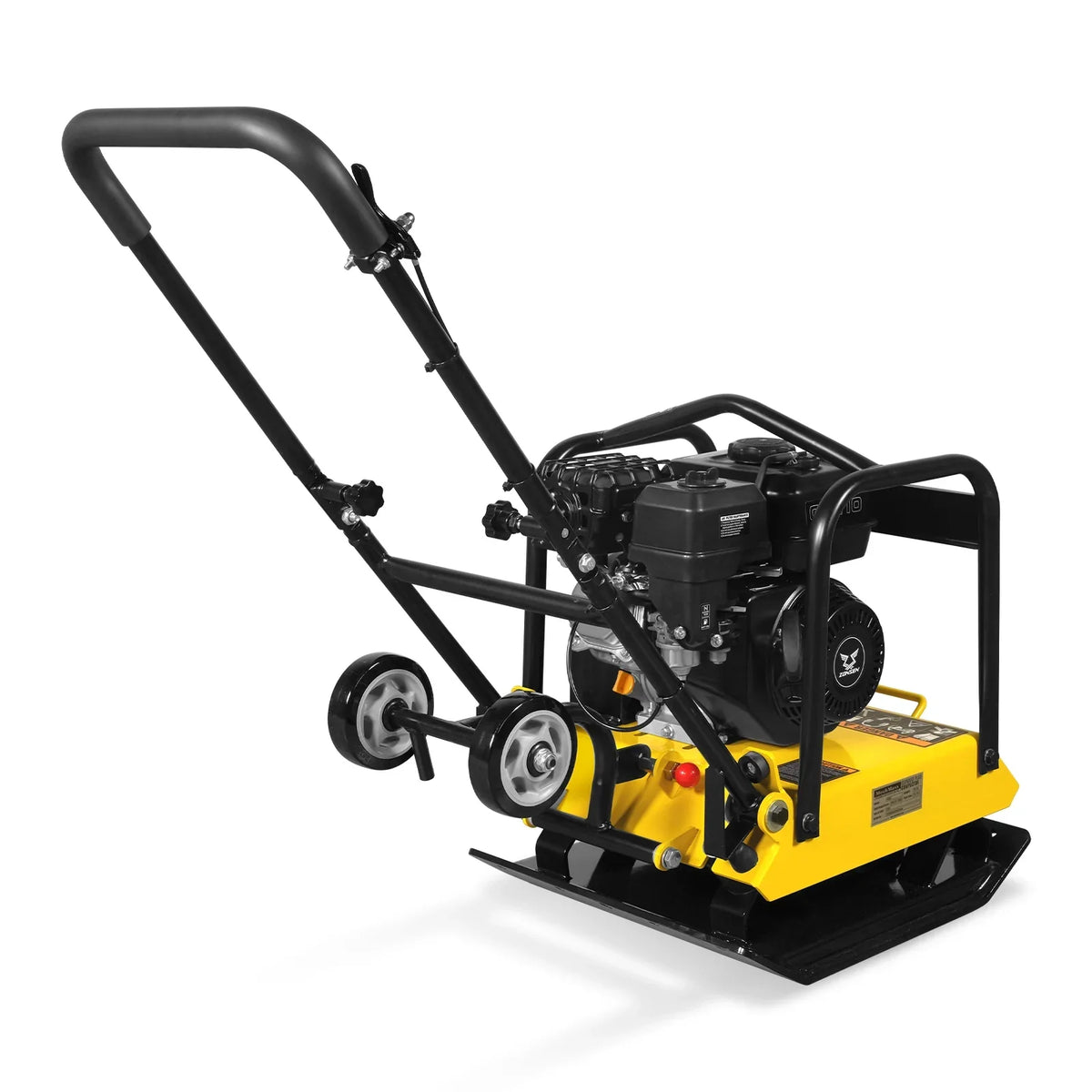 MechMaxx PC90Z Plate Compactor 5.8 HP Vibratory with Wheel Kit 3600 lbs Centrifugal Force for Soil Gravel Asphalt Paver Base New