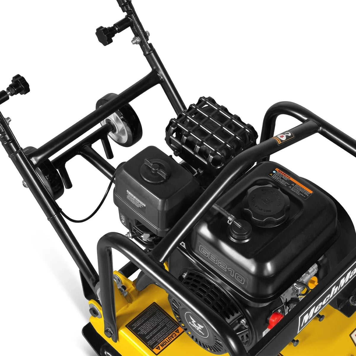 MechMaxx PC90Z Plate Compactor 5.8 HP Vibratory with Wheel Kit 3600 lbs Centrifugal Force for Soil Gravel Asphalt Paver Base New