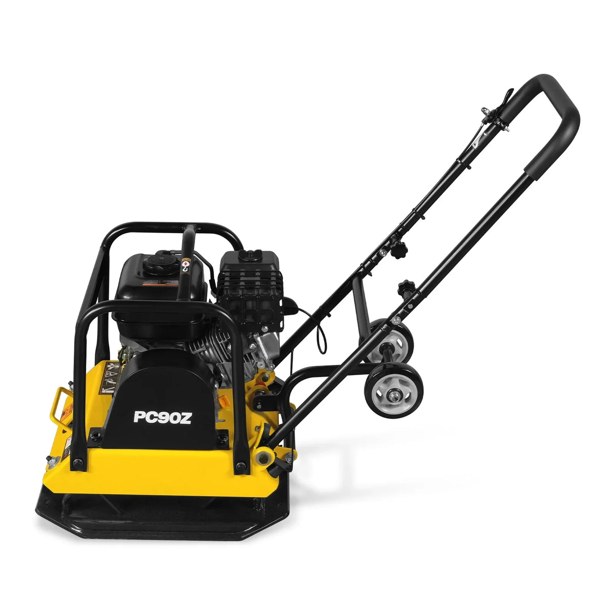 MechMaxx PC90Z Plate Compactor 5.8 HP Vibratory with Wheel Kit 3600 lbs Centrifugal Force for Soil Gravel Asphalt Paver Base New