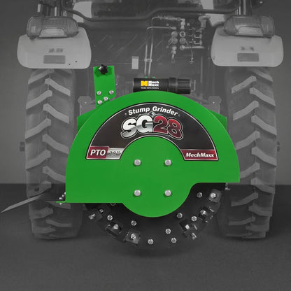 MechMaxx SG28 Stump Grinder 3-Point PTO 44 Carbide Teeth Slip Clutch 35-80HP Tractor New