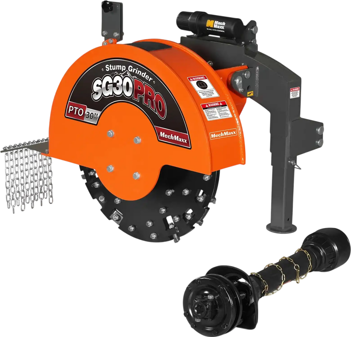 MechMaxx SG30 Stump Grinder 3-Point PTO 30" Flywheel 40-100 HP 44 Carbide Teeth New