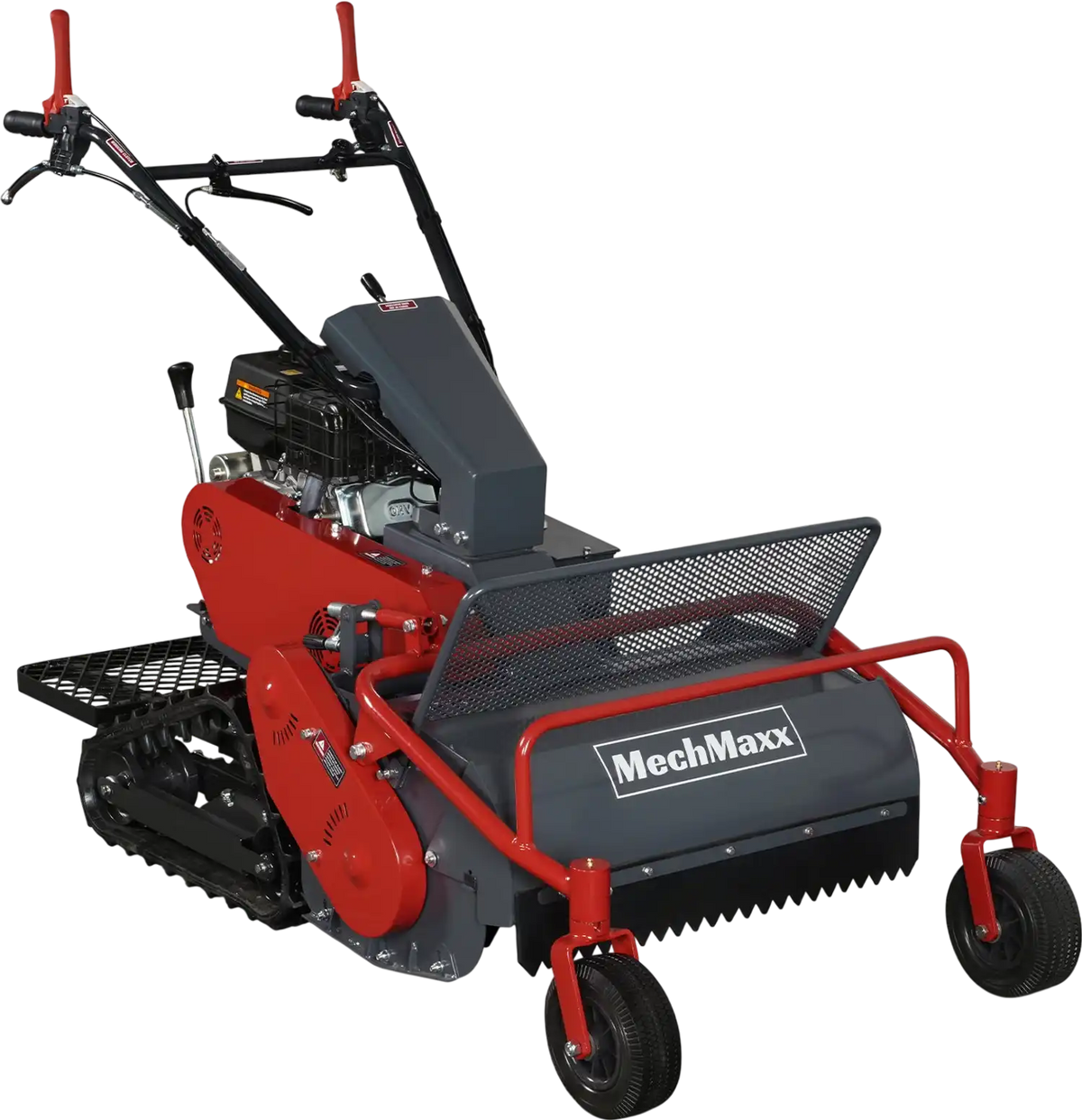 MechMaxx SFM27T Flail Mower 27" Walk Behind Self-Propelled Tracked Electric Start 10HP 302cc New