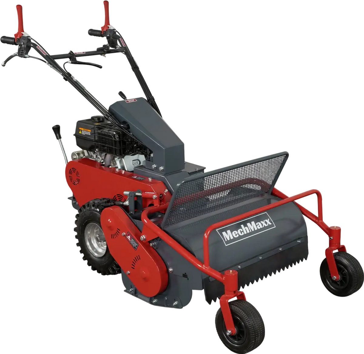 MechMaxx SFM27W Flail Mower 27" Walk Behind Self-Propelled Wheeled Electric Start 10HP 302cc New