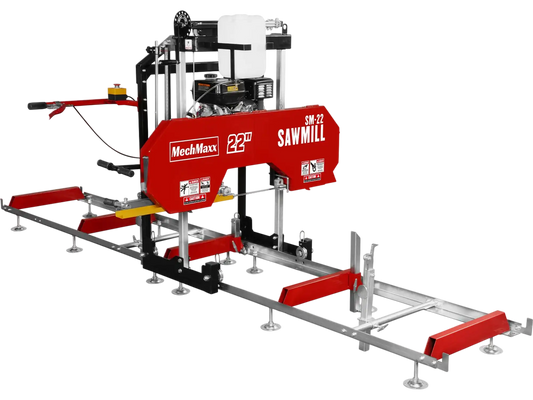 MechMaxx SM22 Sawmill Portable 22" Kohler 9.5 HP 277cc Gasoline Engine 18" Board Width 13' Track Length New