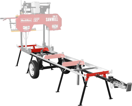 MechMaxx 410719 Sawmill SM-22 Trailer Combo Kit for 13' Track Length New