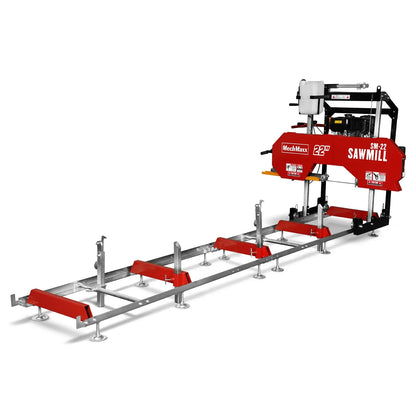 MechMaxx SM22 Sawmill 22" Portable 274cc 8.1HP Gasoline Engine 18" Board Width 13' Track Length New