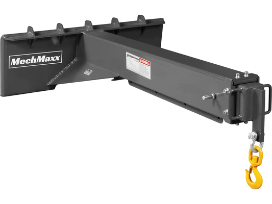 MechMaxx SSCJ50 Skid Steer Crane Jib Adjustable Manual Telescoping 6' - 10' 5000 lbs Max Capacity Attachment New