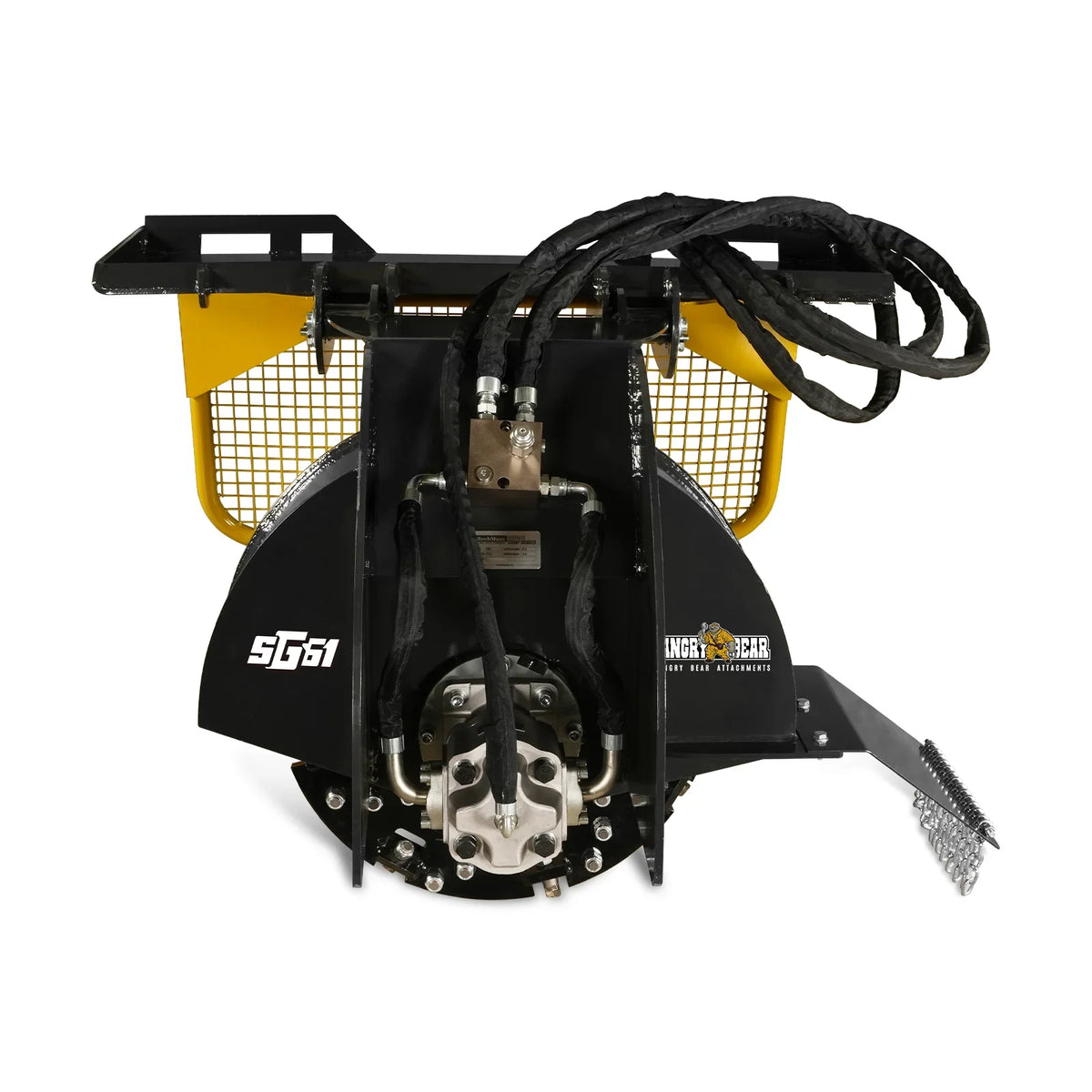 MechMaxx SG61 Stump Grinder Skid Steer Loader Attachment 34 Carbide Teeth 18-23 GPM New