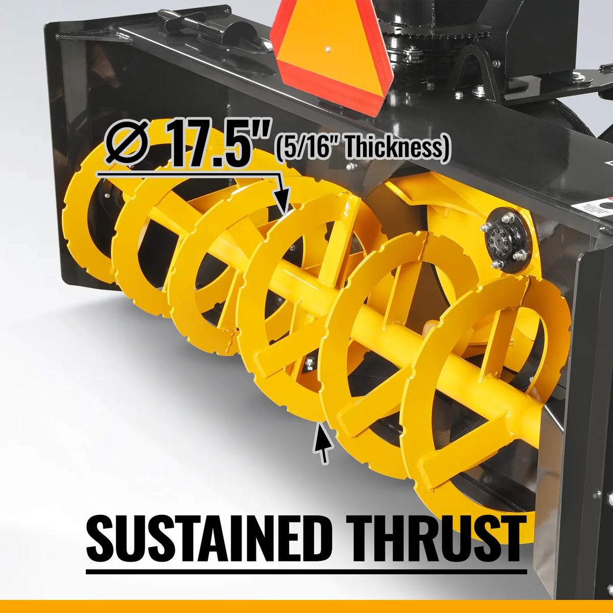 MechMaxx TSB72 Snow Blower 72" 3 Point PTO 24" Impeller 360° Chute 30-75 HP New