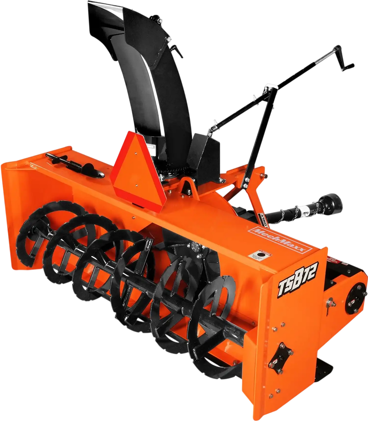 MechMaxx TSB72T Snow Blower 72" 3 Point PTO 24" Impeller 360° Snow Chute 30-75 HP New