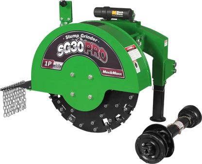 MechMaxx SG30 Stump Grinder 3-Point PTO 30" Flywheel 40-100 HP 44 Carbide Teeth New