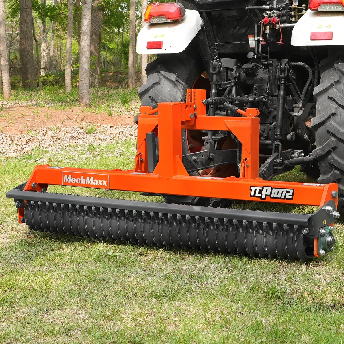 MechMaxx TCP1072 Cultipacker 72" 32 Ductile Iron Wheels Scraper Bar Category 1 and 2 3 Point Hitch Tractor Attachment New