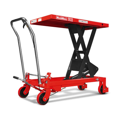 MechMaxx TF22 Lift Table Mobile Scissor Cart 2200 lbs Capacity 39.4" x 20.2" Platform Height 39.4" New