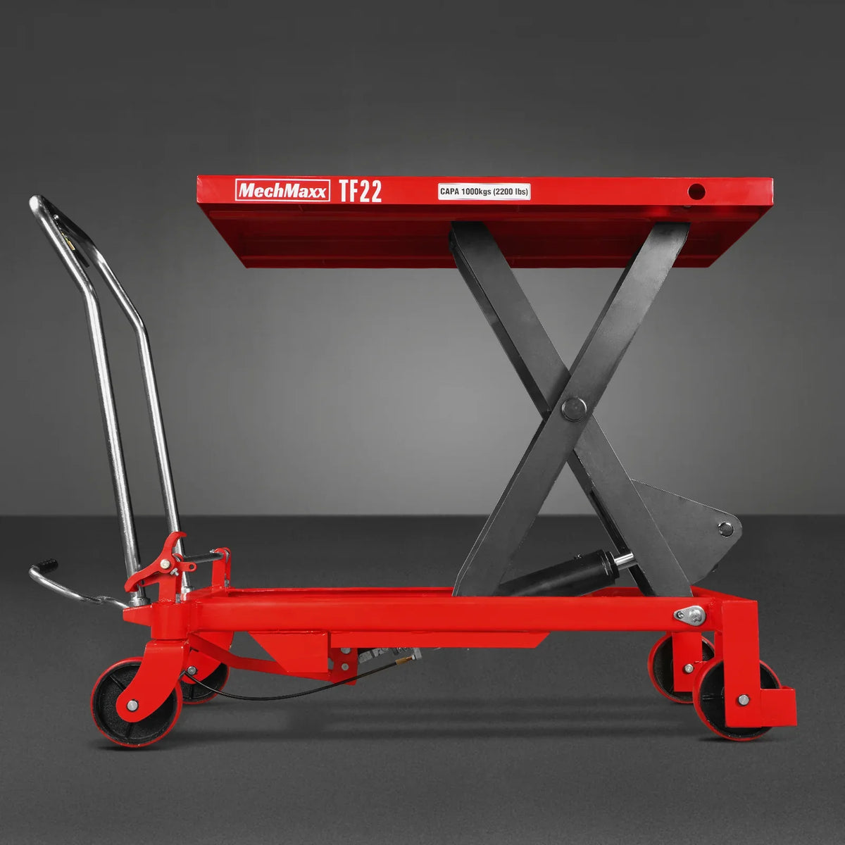 MechMaxx TF22 Lift Table Mobile Scissor Cart 2200 lbs Capacity 39.4" x 20.2" Platform Height 39.4" New