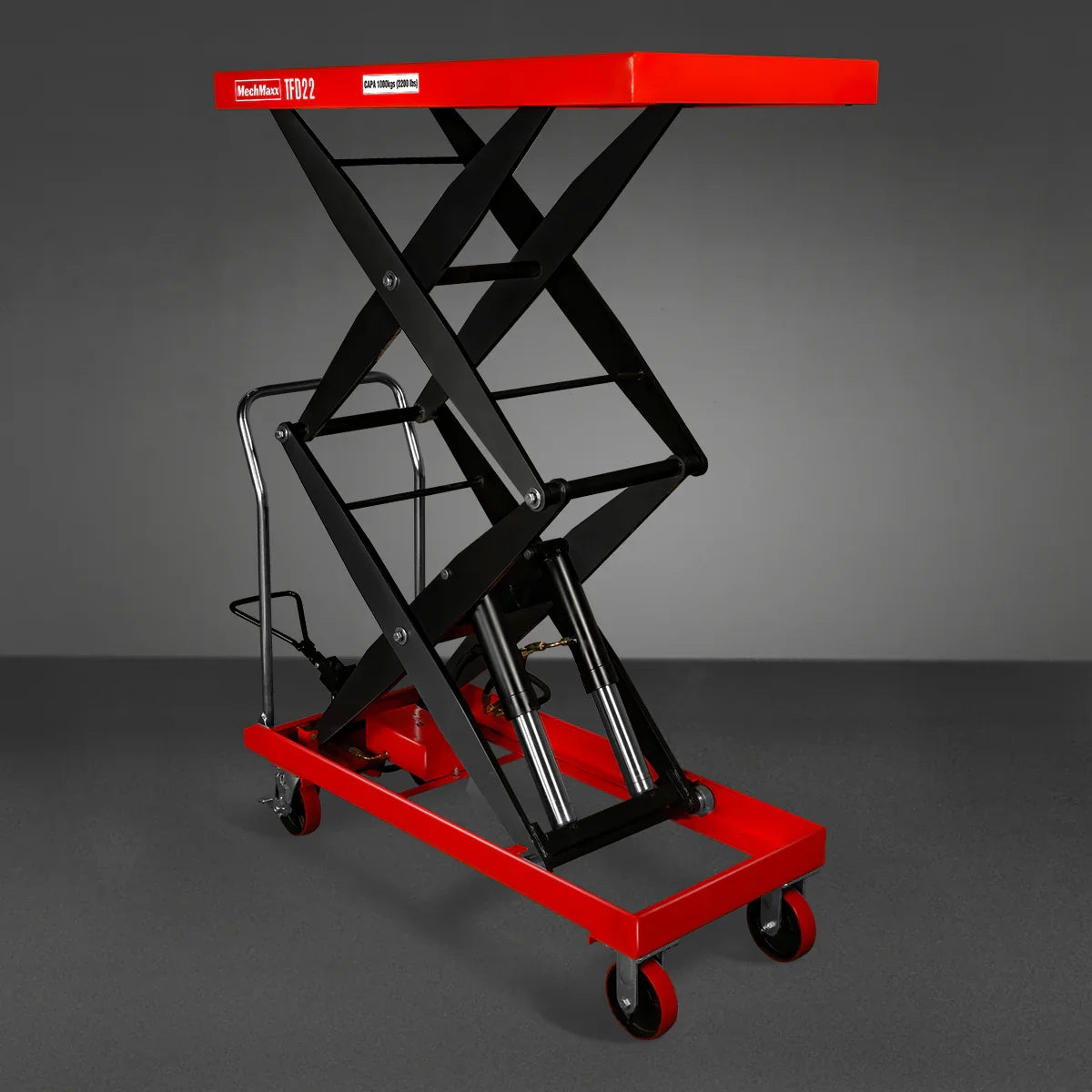 MechMaxx TFD22 Lift Table Mobile Double Scissor Cart 2200 lbs 47.2" x 24" 66.9" New