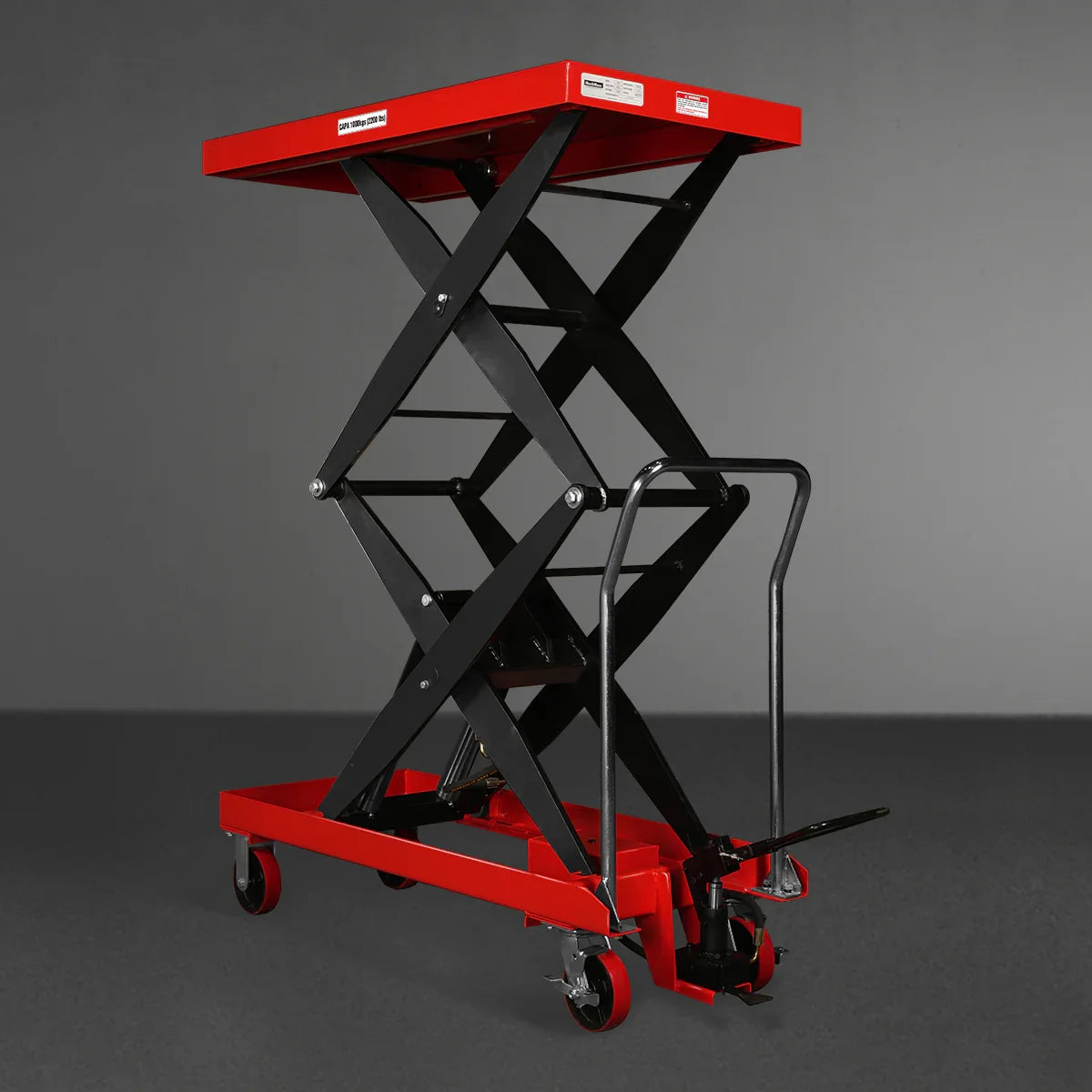 MechMaxx TFD22 Lift Table Mobile Double Scissor Cart 2200 lbs 47.2" x 24" 66.9" New