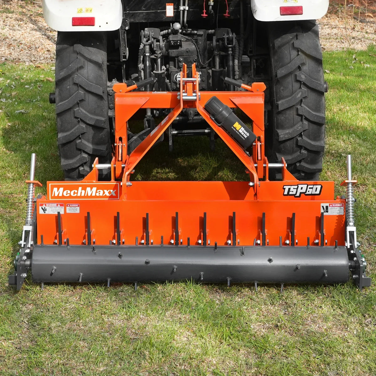 MechMaxx TSP60 Soil Pulverizer 60" Heavy Duty Single Spiked Roller 21 Shanks Category 1 2 3 Point Hitch Tractor Attachment New