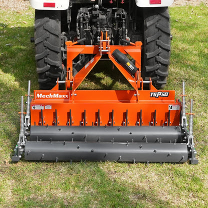 MechMaxx TSP60D Soil Pulverizer 60" Heavy Duty Double Spiked Roller 21 Shanks Category 1 and 2 3 Point Hitch Tractor Attachment New