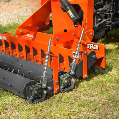 MechMaxx TSP60D Soil Pulverizer 60" Heavy Duty Double Spiked Roller 21 Shanks Category 1 and 2 3 Point Hitch Tractor Attachment New