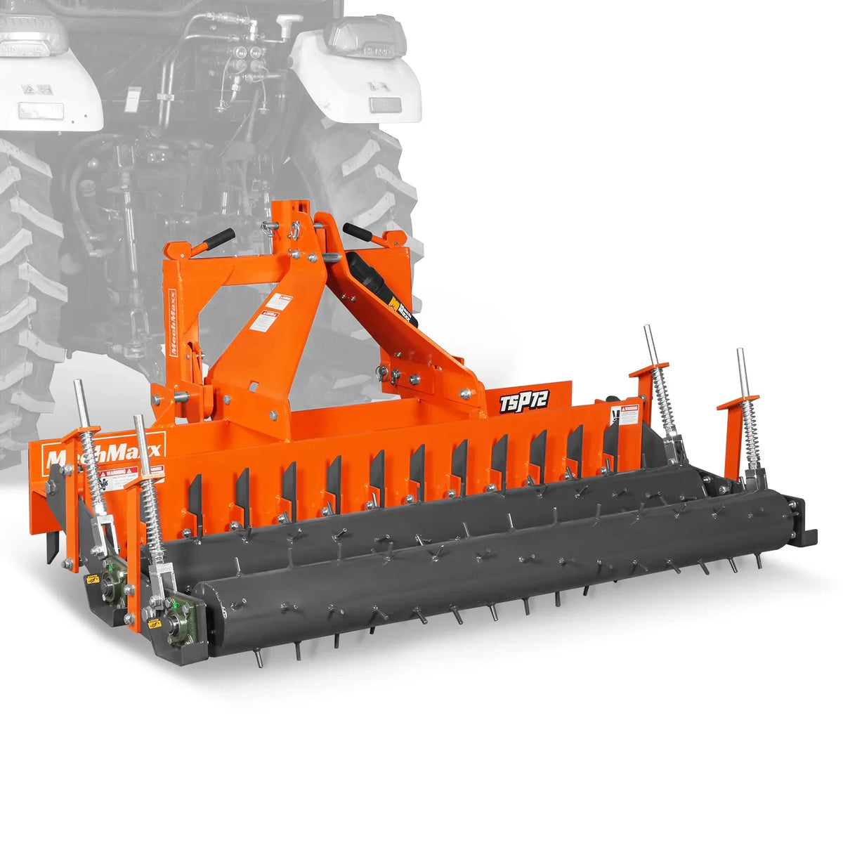 MechMaxx TSP72D Soil Pulverizer 72" Heavy Duty Double Spiked Roller 25 Shanks Category 1 and 2 3 Point Hitch Tractor Attachment New