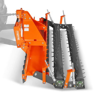 MechMaxx TSP84D Soil Pulverizer 84" Heavy Duty Double Spiked Roller 29 Shanks Category 1 and 2 3 Point Hitch Tractor Attachment New