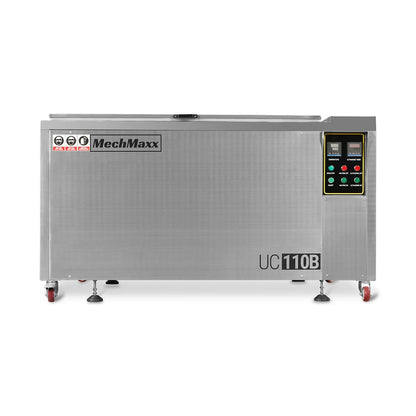 MechMaxx UC110B Ultrasonic Cleaner 114 Gal 432L Heavy Duty Industrial Parts Washer 28kHz 60 Transducers SS304 Tank 10kW Heater 208-240V 3 Phase Power New