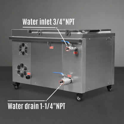 MechMaxx UC12 Ultrasonic Cleaner 12 Gal 47 L Heavy Duty Industrial Parts Washer 28kHz 9 Transducers SS304 Tank 6.6kW Heater 208-240V 1 Phase Power New