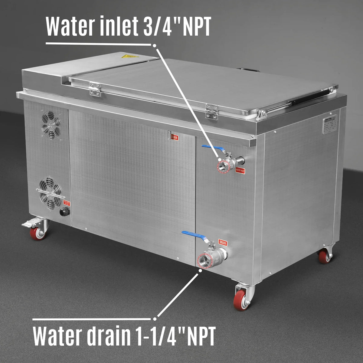 MechMaxx UC32 Ultrasonic Cleaner 32 Gal 120L Heavy Duty Industrial Parts Washer 28kHz SS304 Tank 6.6kW Heater 208-240V 3 Phase New