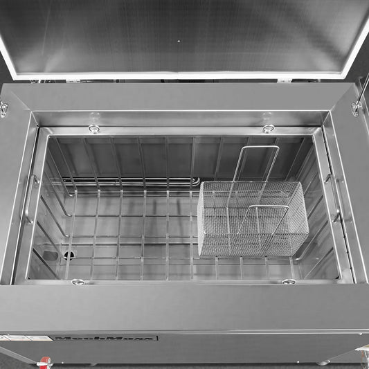 MechMaxx UC81B Ultrasonic Cleaner 81 Gal 308L Heavy Duty Industrial Parts Washer 28kHz 40 Transducers SS304 Tank 10kW Heater 208-240V 3 Phase Power New