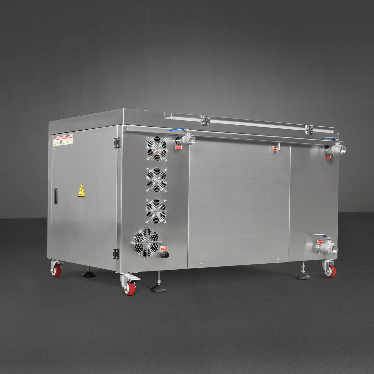MechMaxx UC81B Ultrasonic Cleaner 81 Gal 308L Heavy Duty Industrial Parts Washer 28kHz 40 Transducers SS304 Tank 10kW Heater 208-240V 3 Phase Power New