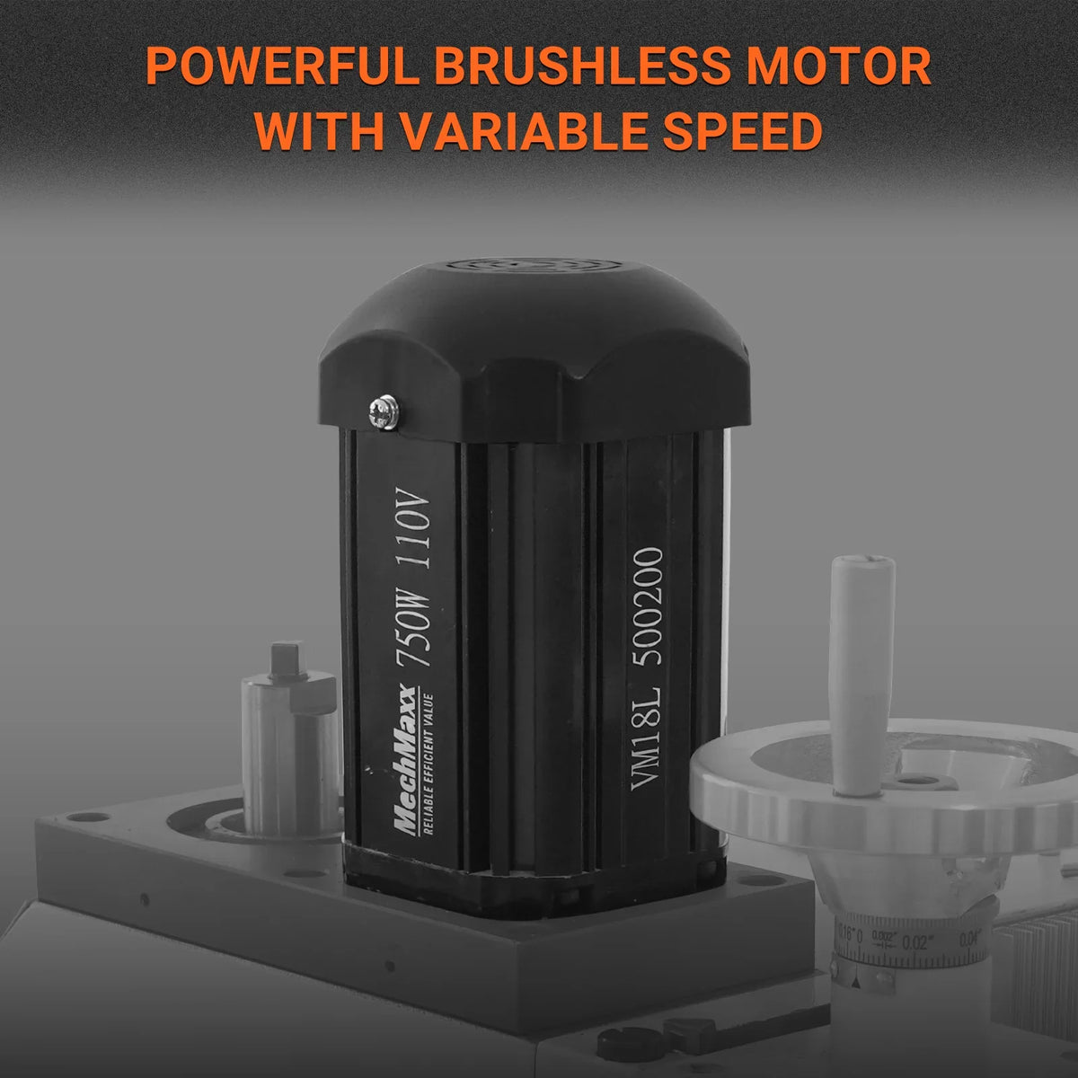 MechMaxx VM18L Mill Drill Machine 6x20" Benchtop Variable Speed R8 Spindle 1 HP 110V Brushless Motor New