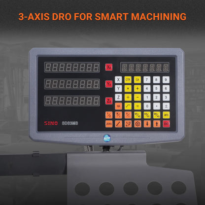 MechMaxx VM32LD Mill Drill Machine 8-1/4" x33" Industrial Benchtop Variable Speed Brushless Motor DRO R8 Spindle 2 HP 110V Compact New