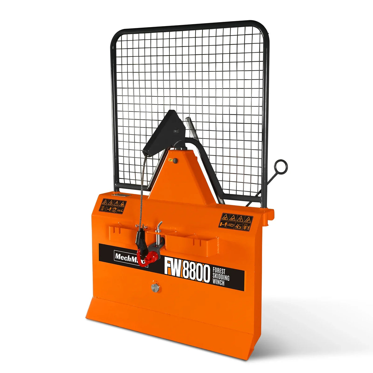 MechMaxx FW8800 Forestry Winch 8800 lbs 3-Point Hitch Log Skidding 200' Cable 25-60 HP Tractor Category 1 Hookup New